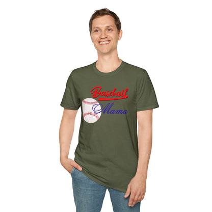 Baseball Mama Unisex Softstyle T-Shirt - Perfect Gift for Sports Moms!