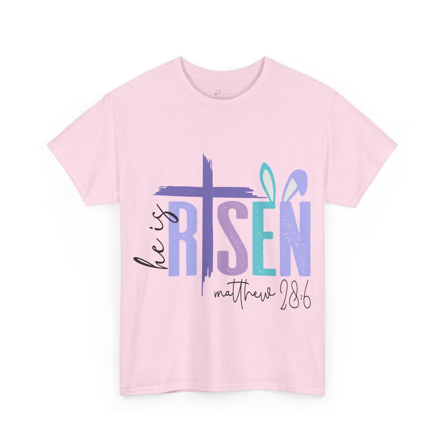 He is Risen Unisex Heavy Cotton Tee - Inspirational Easter Shirt