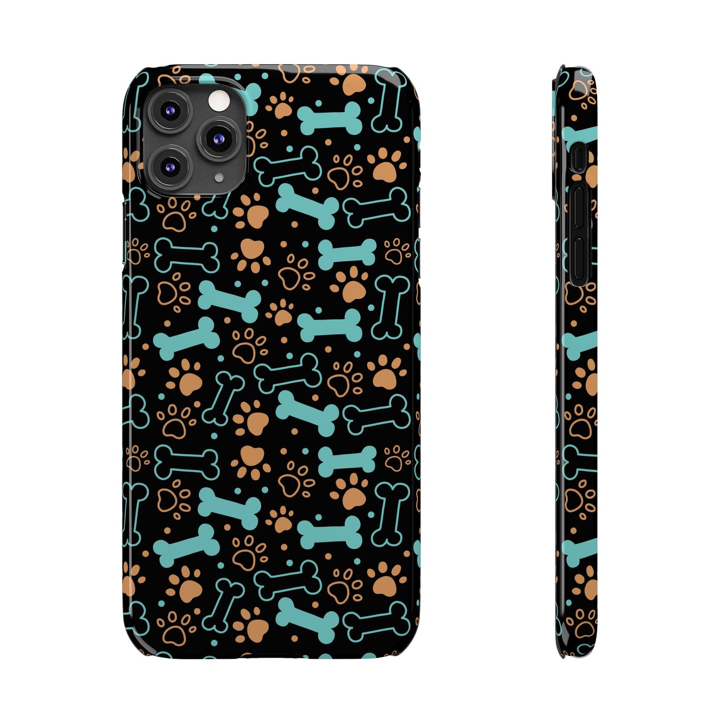 Slim Phone Cases - Puppy Dog/Pawprint Pattern