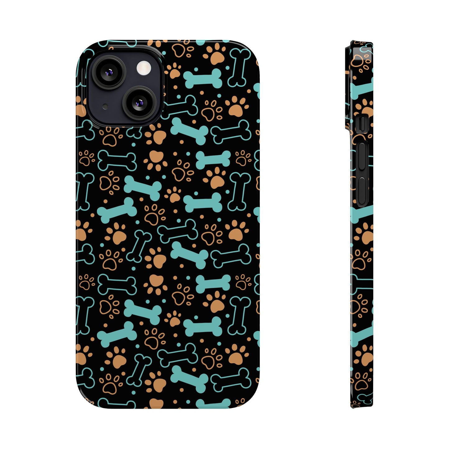 Slim Phone Cases - Puppy Dog/Pawprint Pattern