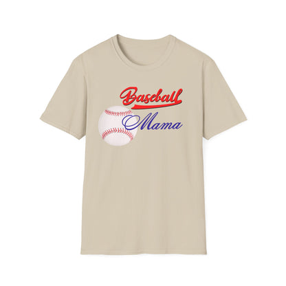 Baseball Mama Unisex Softstyle T-Shirt - Perfect Gift for Sports Moms!