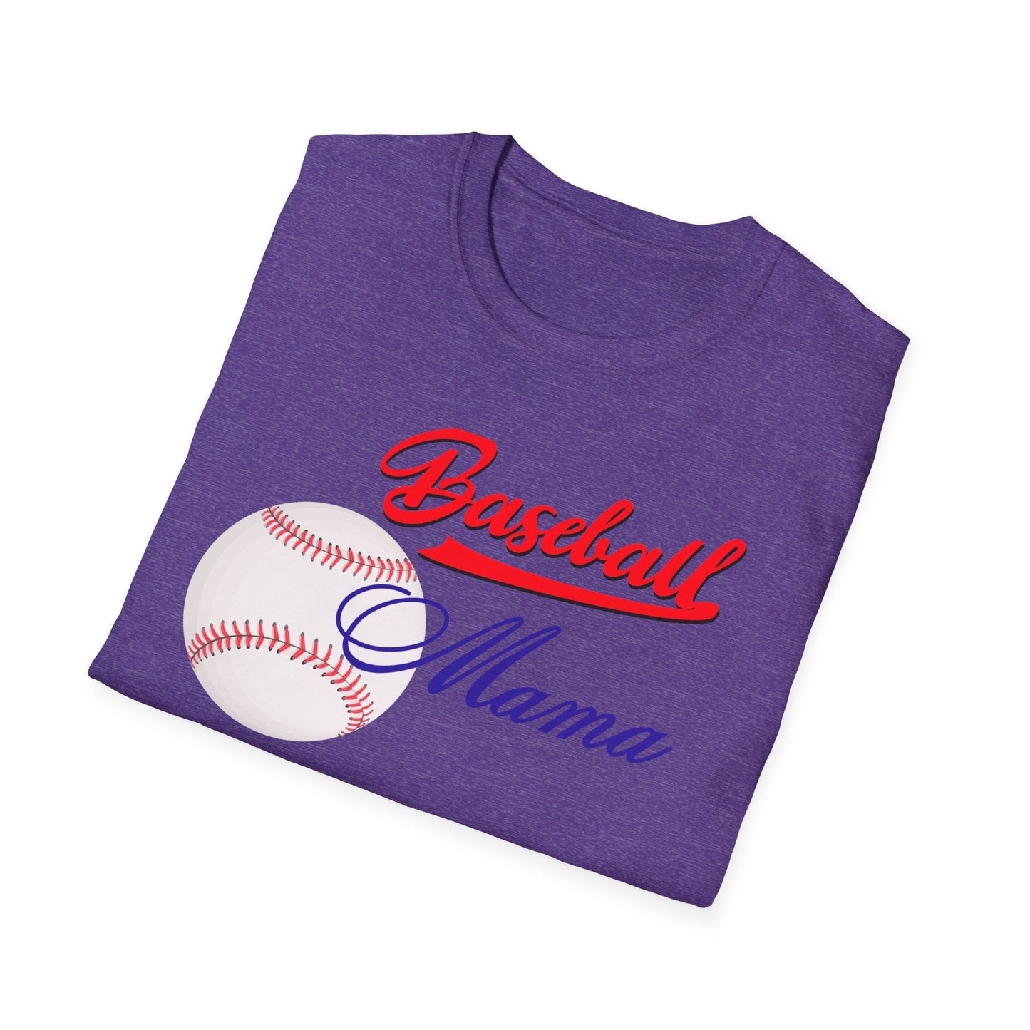 Baseball Mama Unisex Softstyle T-Shirt - Perfect Gift for Sports Moms!