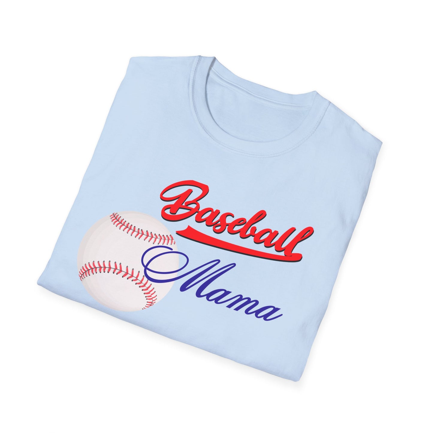 Baseball Mama Unisex Softstyle T-Shirt - Perfect Gift for Sports Moms!