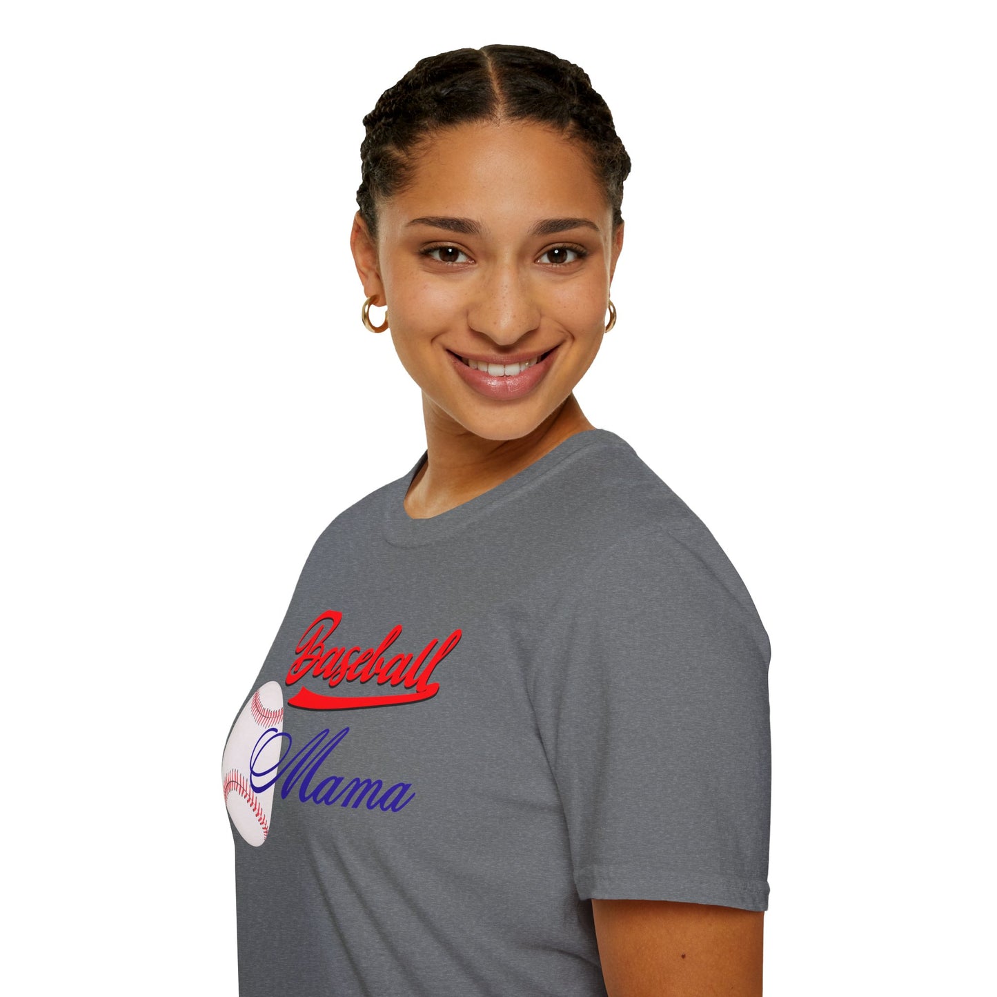 Baseball Mama Unisex Softstyle T-Shirt - Perfect Gift for Sports Moms!