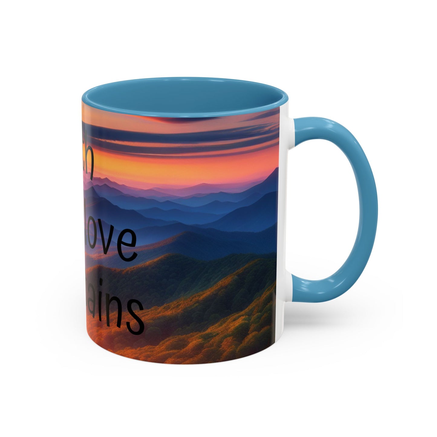 Inspiring Faith Mountains Ceramic Mug - Motivational Coffee Cup for Nature Lovers