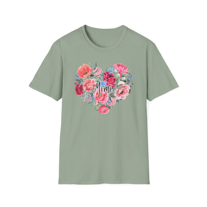 Floral Heart Mimi T-Shirt | Unisex Softstyle Tee