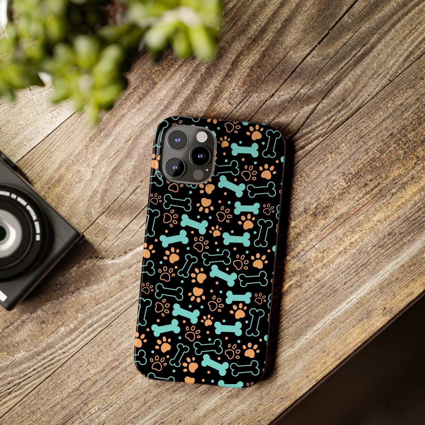 Slim Phone Cases - Puppy Dog/Pawprint Pattern