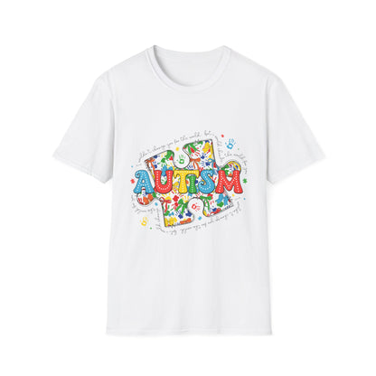 Autism Awareness Unisex Softstyle T-Shirt - Colorful Design for Support and Advocacy