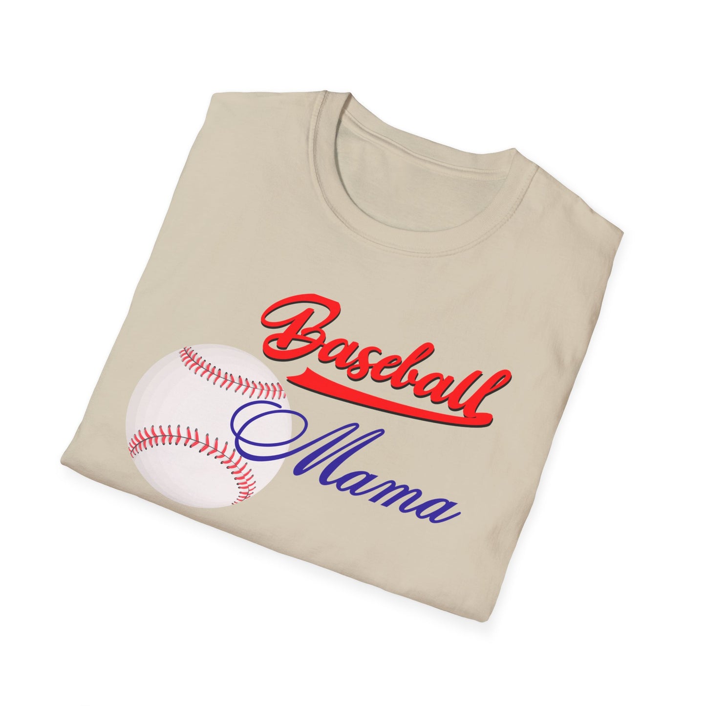 Baseball Mama Unisex Softstyle T-Shirt - Perfect Gift for Sports Moms!