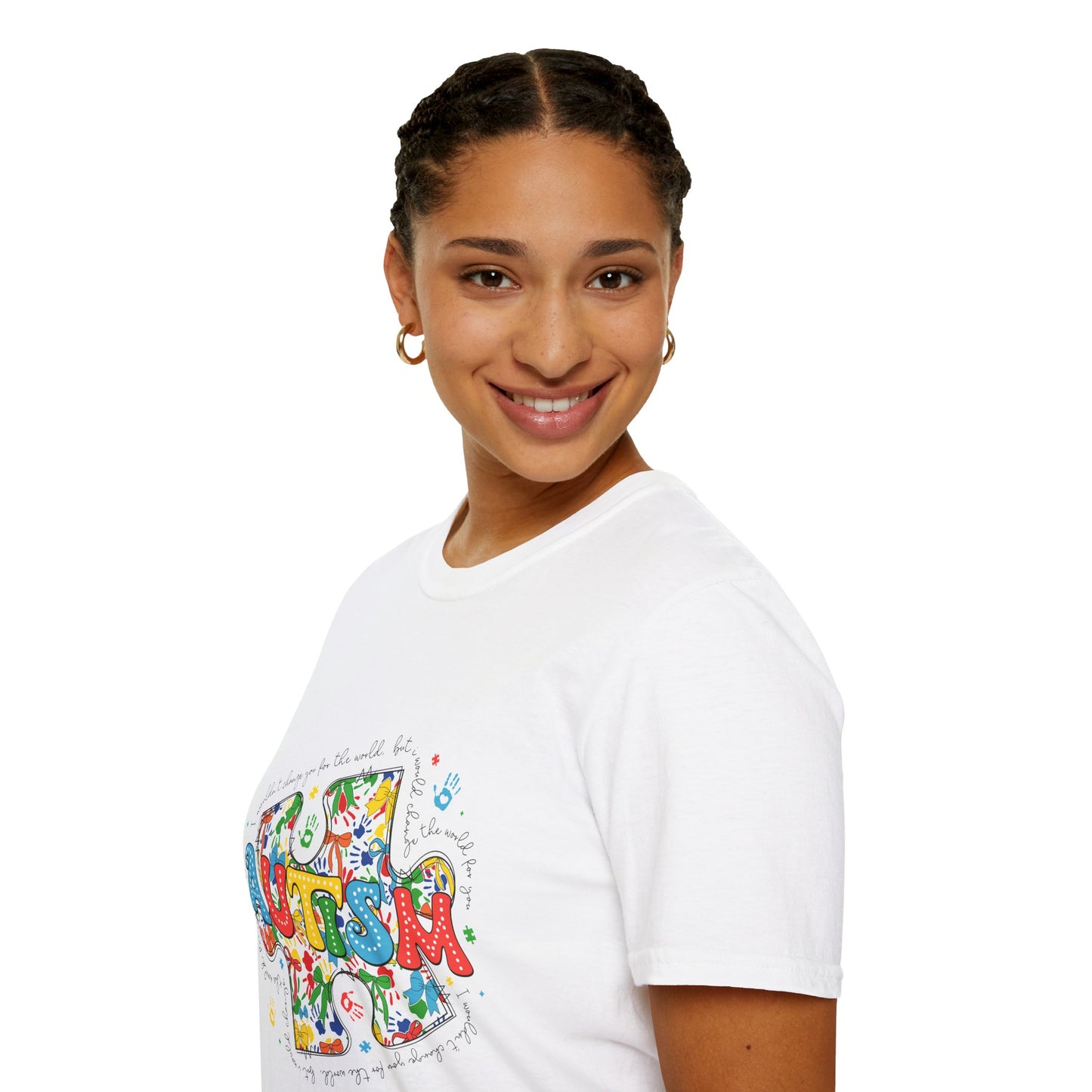 Autism Awareness Unisex Softstyle T-Shirt - Colorful Design for Support and Advocacy