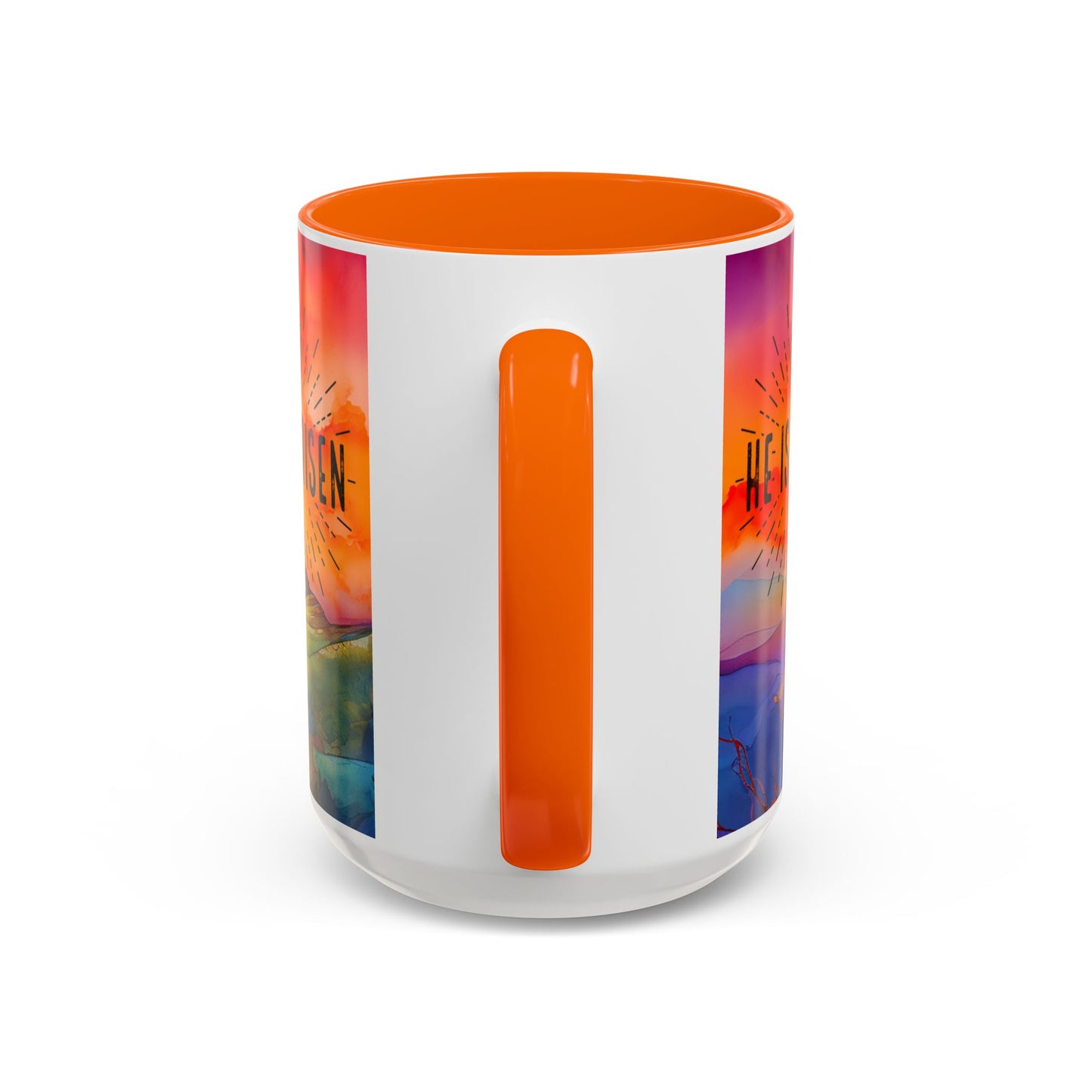 Inspirational Ceramic Mug - "He Is Risen" Design - Perfect for Easter & Faith Celebrations