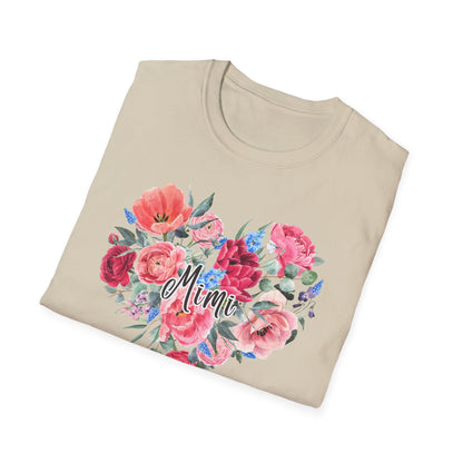 Floral Heart Mimi T-Shirt | Unisex Softstyle Tee