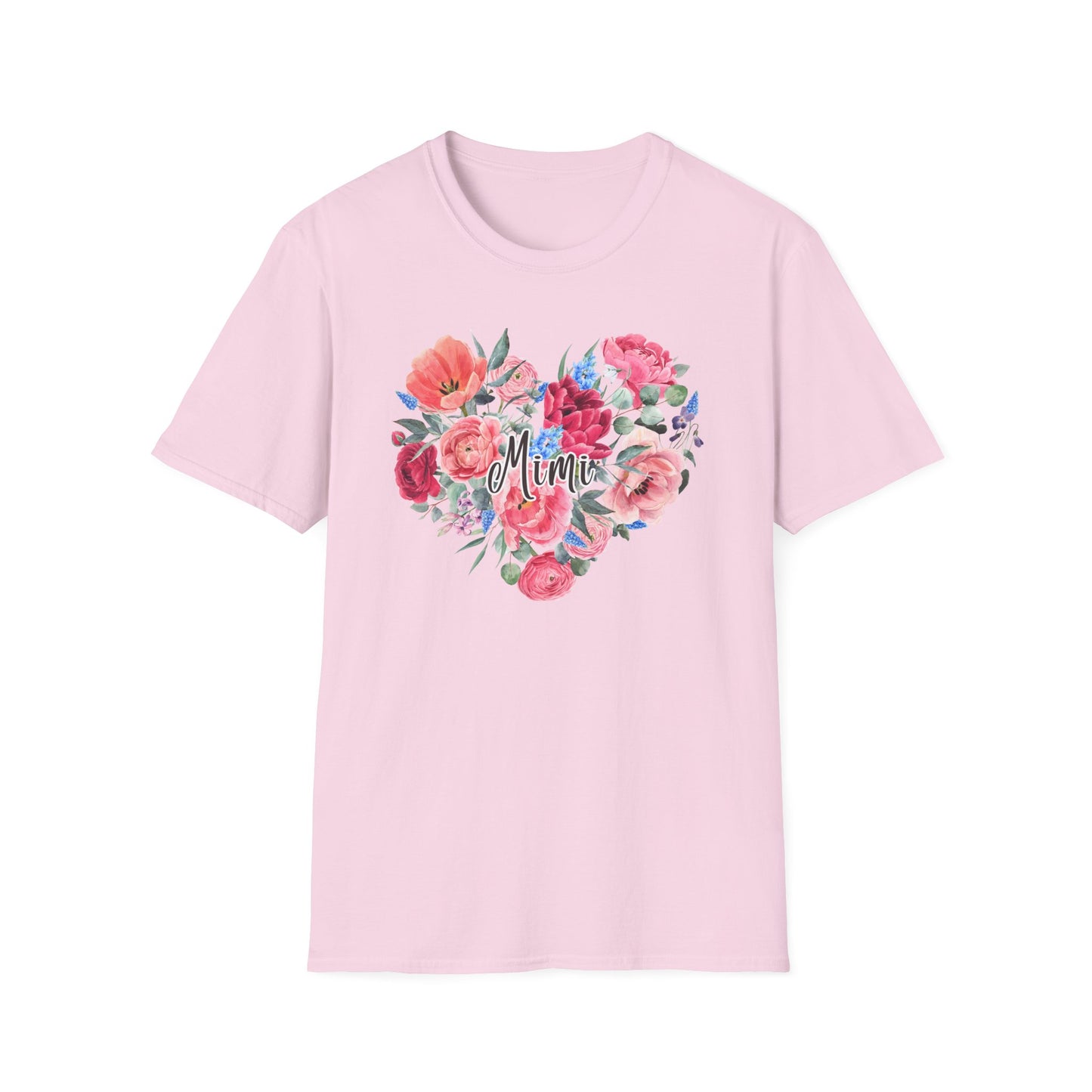 Floral Heart Mimi T-Shirt | Unisex Softstyle Tee