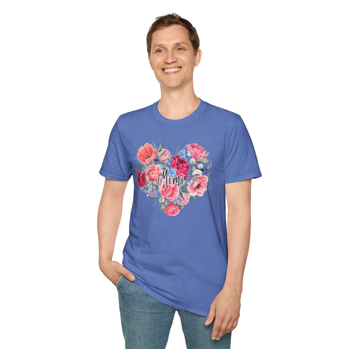 Floral Heart Mimi T-Shirt | Unisex Softstyle Tee