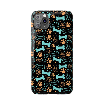 Slim Phone Cases - Puppy Dog/Pawprint Pattern