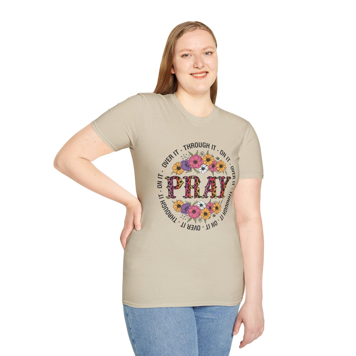 Floral Pray Unisex Softstyle T-Shirt