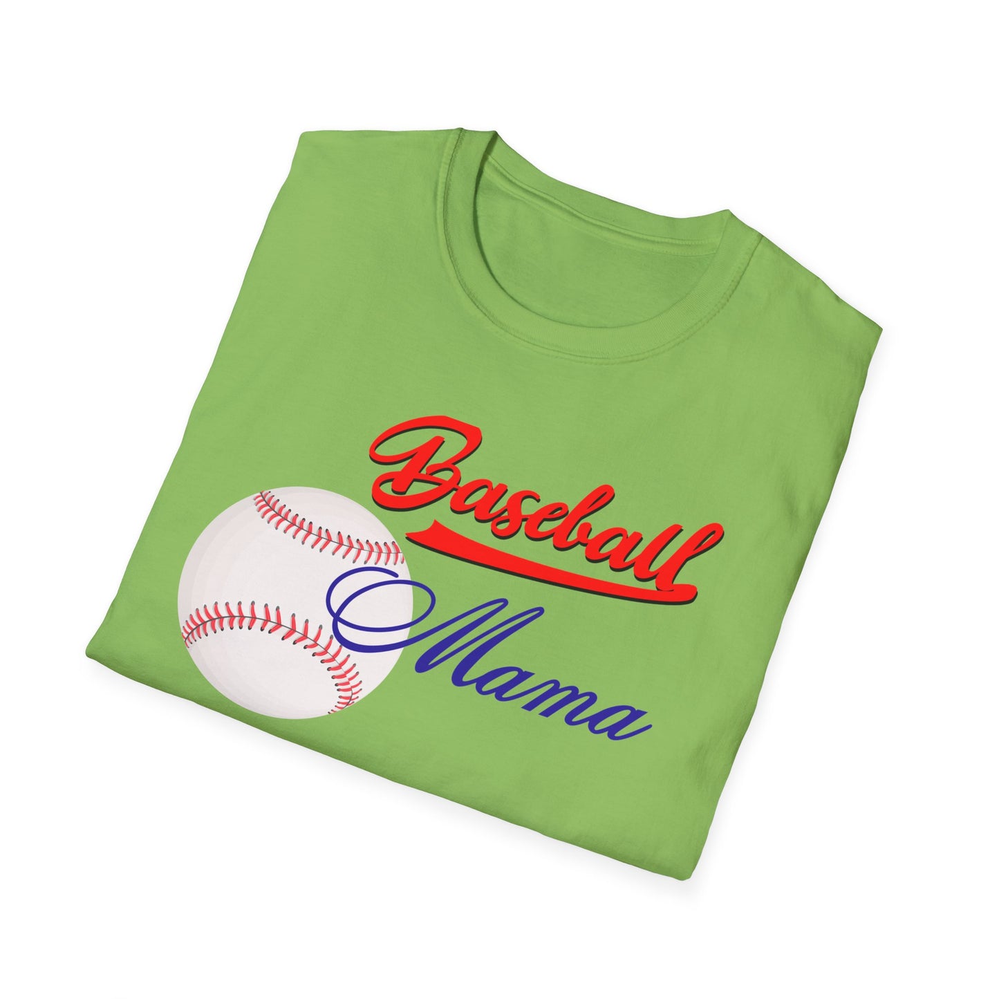 Baseball Mama Unisex Softstyle T-Shirt - Perfect Gift for Sports Moms!