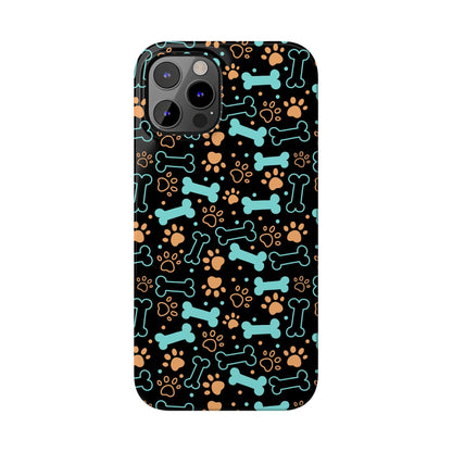 Slim Phone Cases - Puppy Dog/Pawprint Pattern