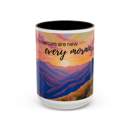 Inspirational Ceramic Mug - 'God's Mercies Are New Every Morning' - 11oz & 15oz