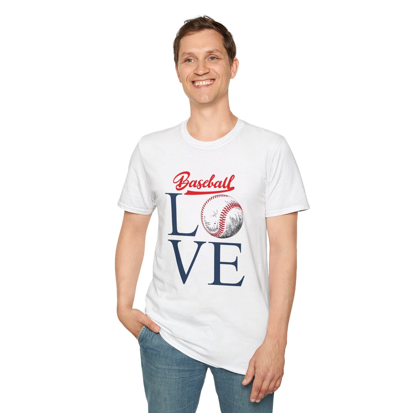 Baseball Love Unisex Softstyle T-Shirt - Perfect for Sports Fans