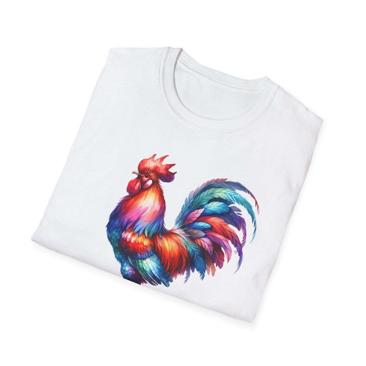 Colorful Chicken Whisperer Unisex Softstyle T-Shirt for Animal Lovers