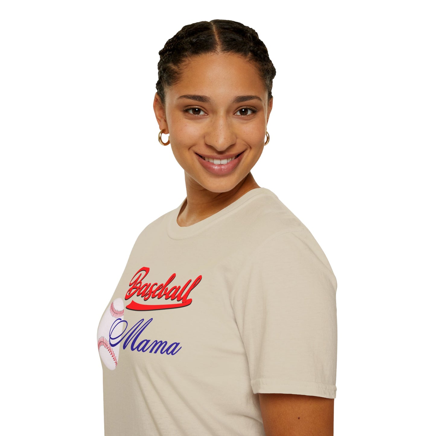 Baseball Mama Unisex Softstyle T-Shirt - Perfect Gift for Sports Moms!