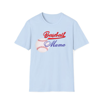 Baseball Mama Unisex Softstyle T-Shirt - Perfect Gift for Sports Moms!