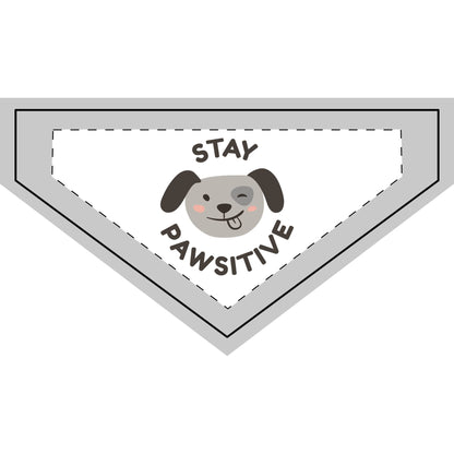 Stay Pawsitive Clip-on Pet Bandana for Happy Dogs