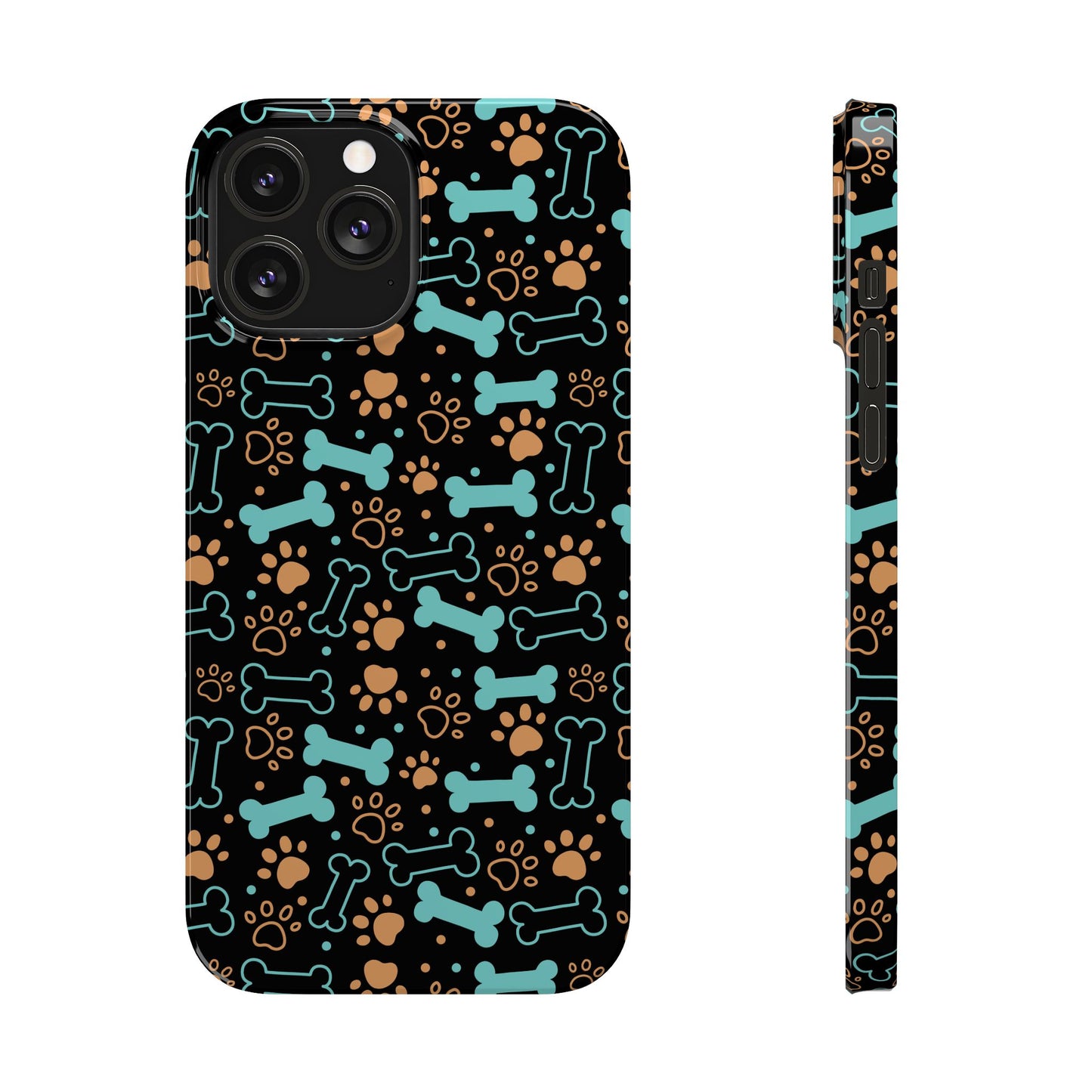 Slim Phone Cases - Puppy Dog/Pawprint Pattern