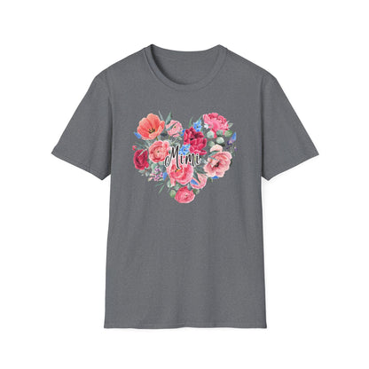 Floral Heart Mimi T-Shirt | Unisex Softstyle Tee