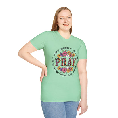 Floral Pray Unisex Softstyle T-Shirt