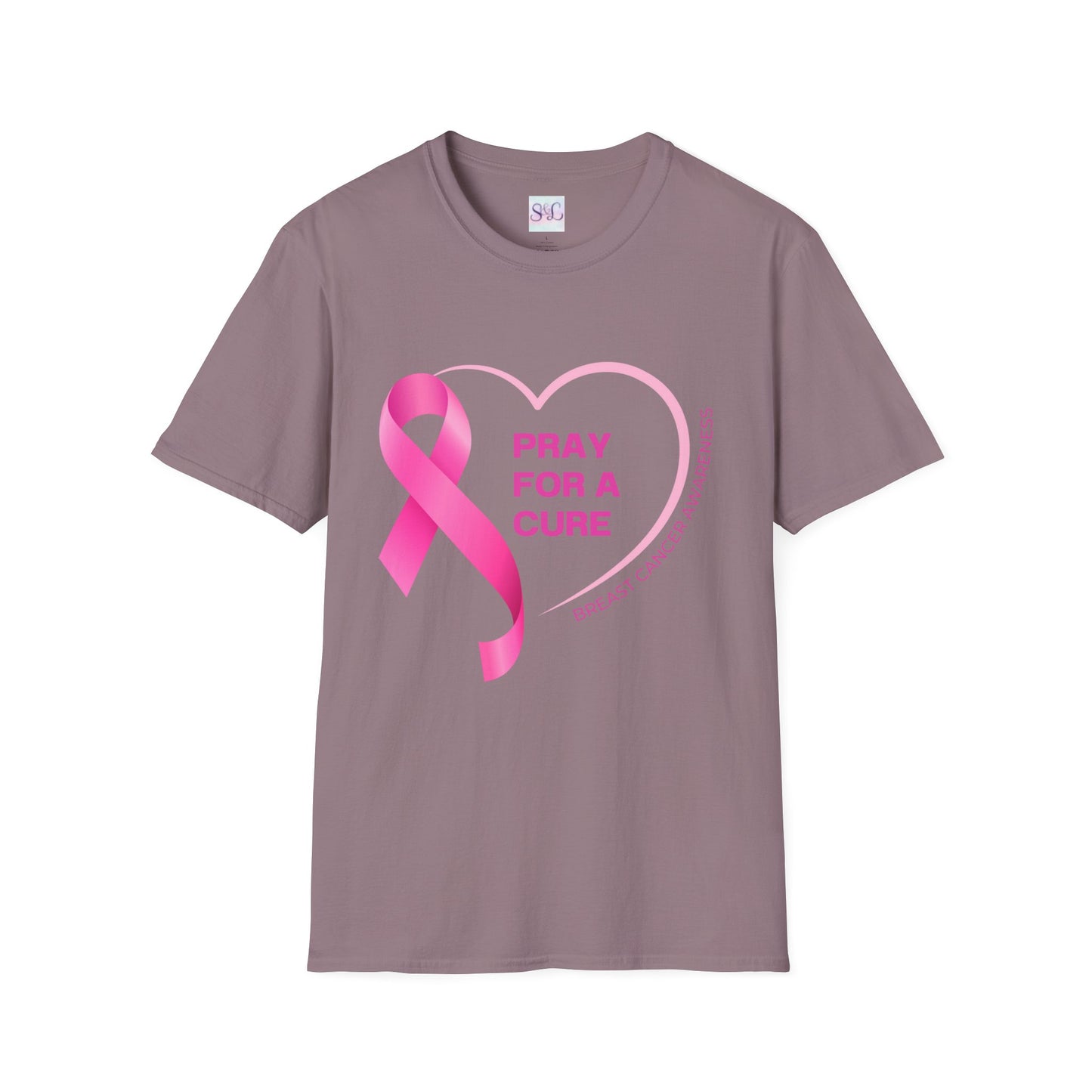 Breast Cancer Awareness Unisex Softstyle T-Shirt - 'Pray for a Cure'