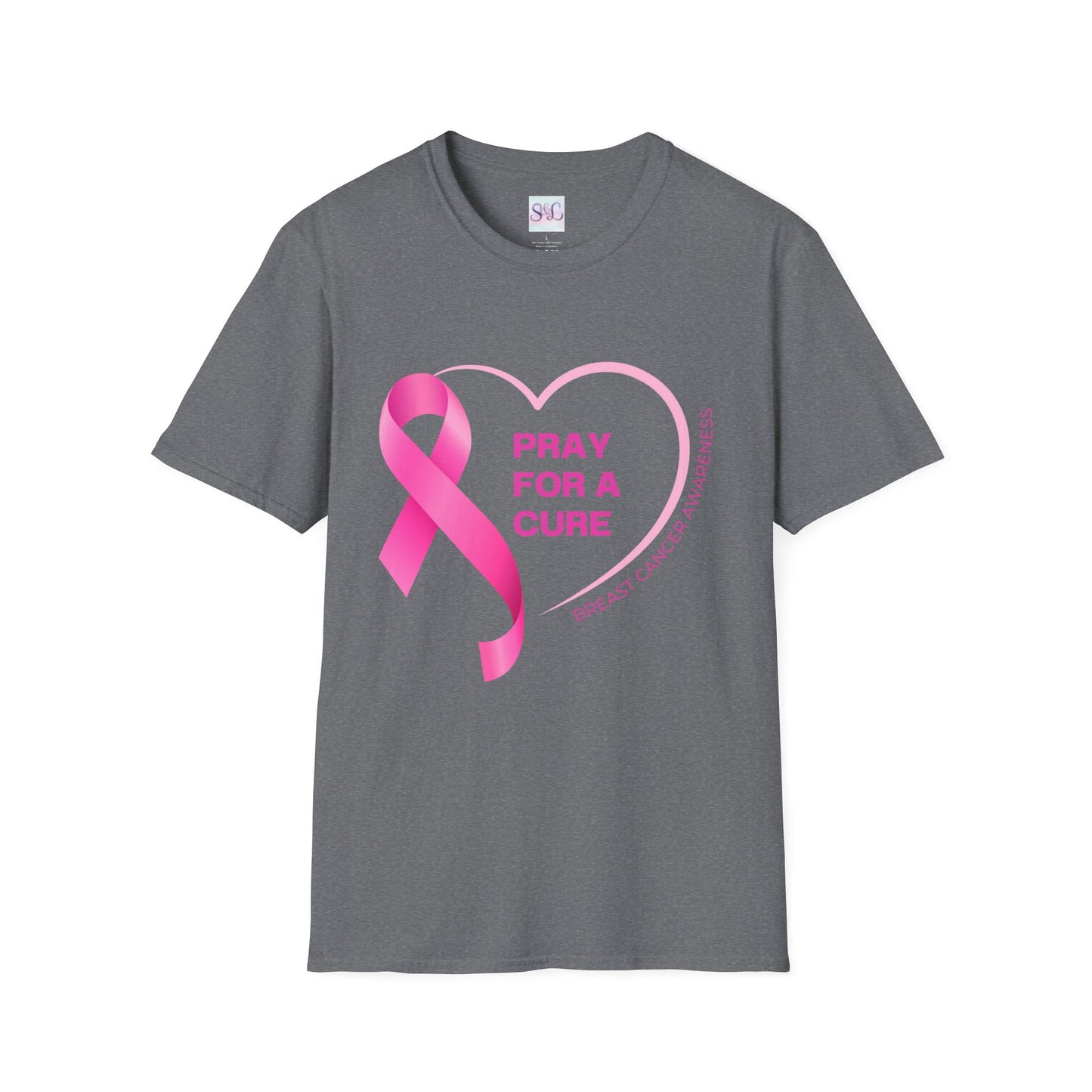 Breast Cancer Awareness Unisex Softstyle T-Shirt - 'Pray for a Cure'