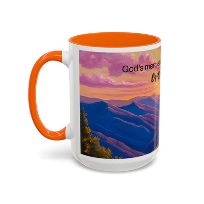 Inspirational Ceramic Mug - 'God's Mercies Are New Every Morning' - 11oz & 15oz