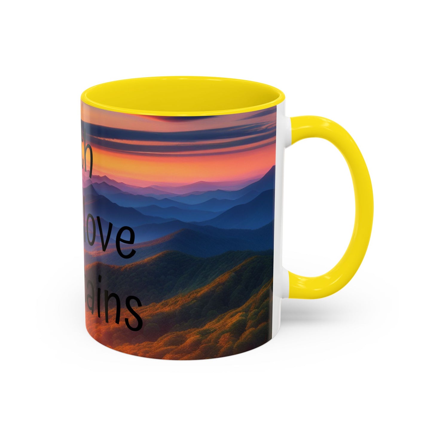 Inspiring Faith Mountains Ceramic Mug - Motivational Coffee Cup for Nature Lovers