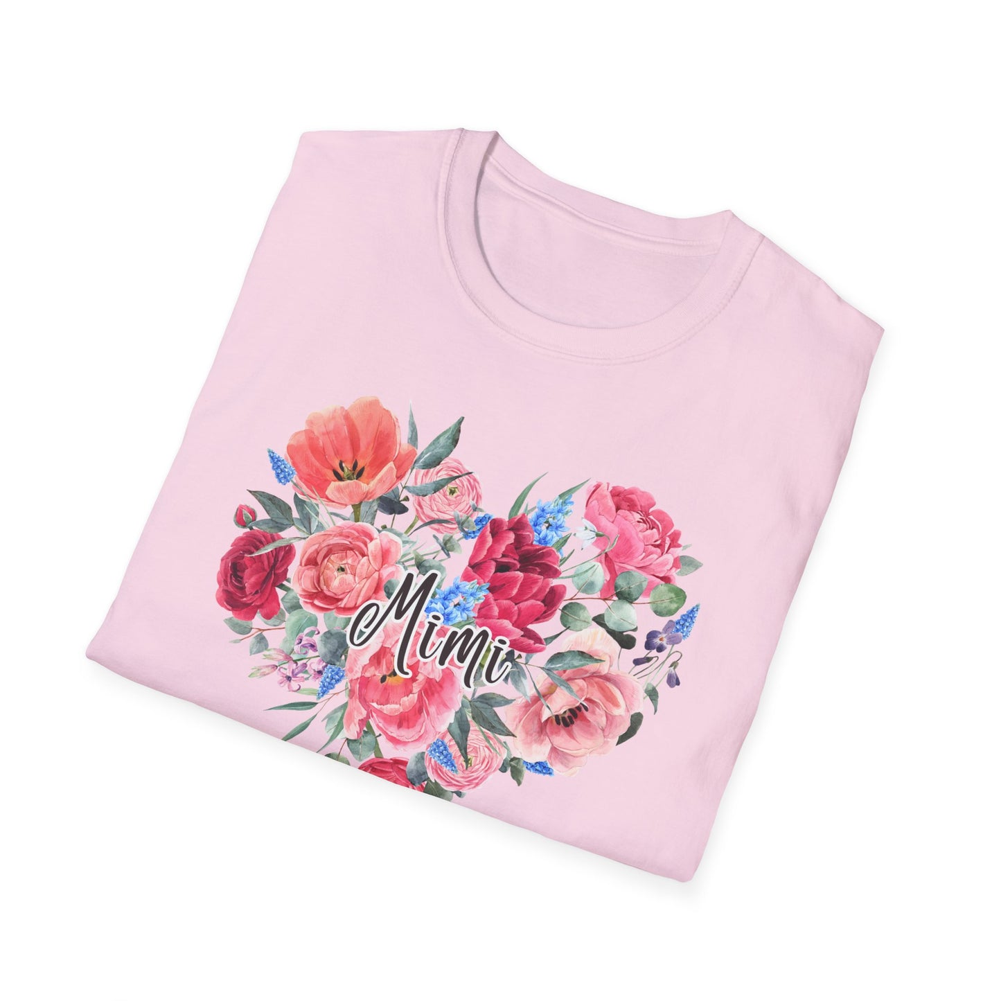 Floral Heart Mimi T-Shirt | Unisex Softstyle Tee