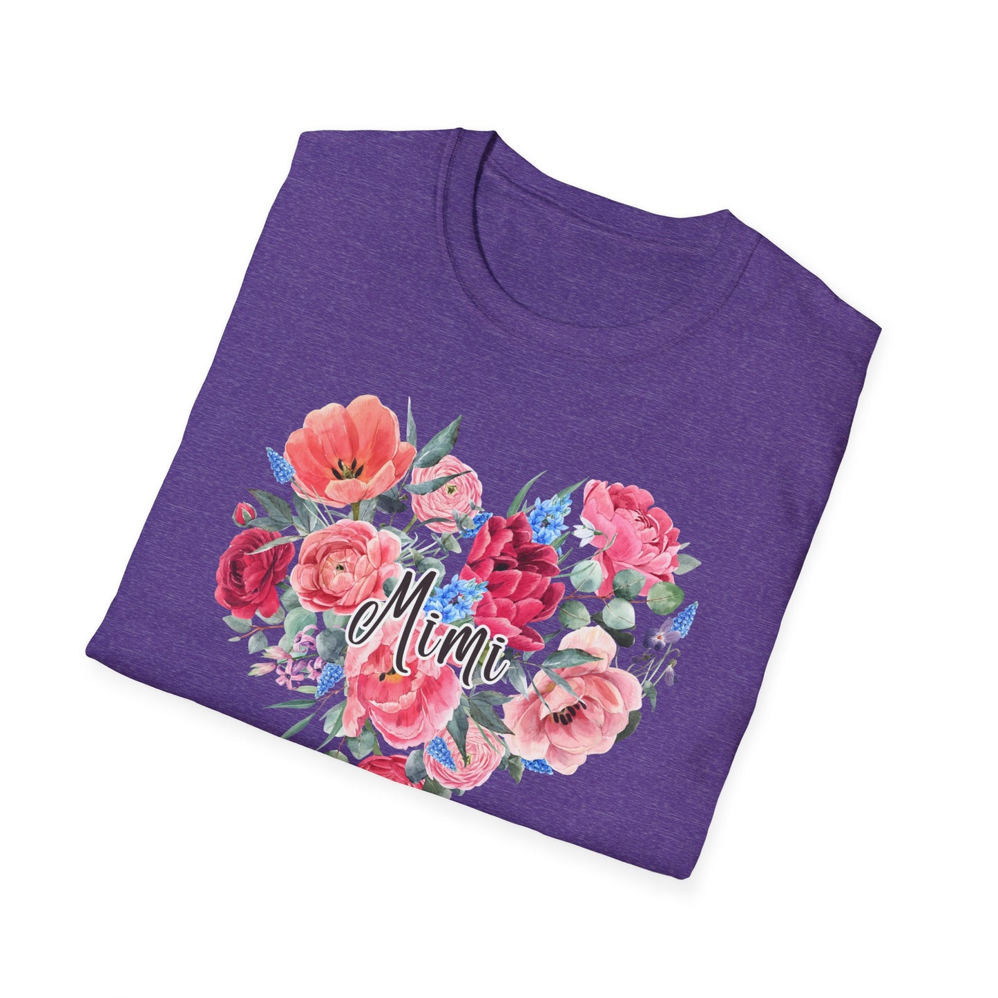 Floral Heart Mimi T-Shirt | Unisex Softstyle Tee