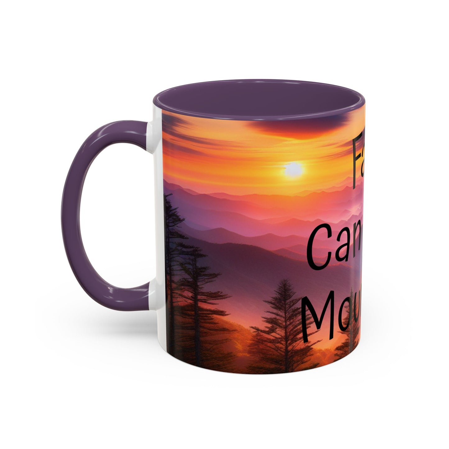 Inspiring Faith Mountains Ceramic Mug - Motivational Coffee Cup for Nature Lovers